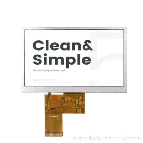 5 Inch 480*272 Resistive Touch Screen High Brightness LCD Display